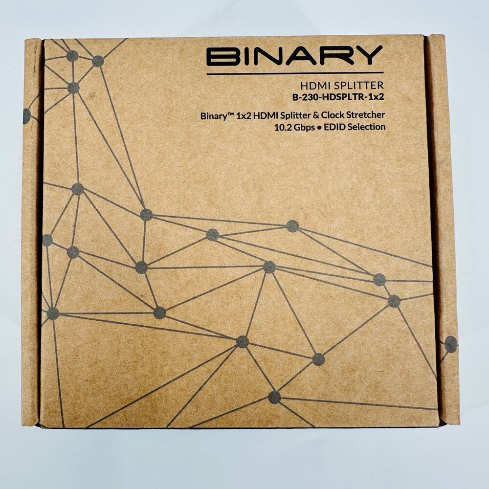 Binary 230 Series 1x2 HDMI Splitter & Clock Stretcher (B-230-HDSPLTR-1x2) NIB